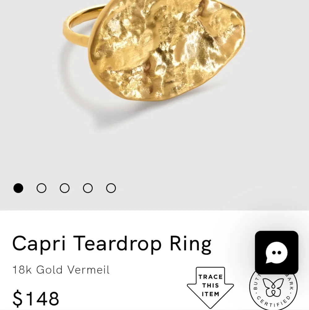 MONICA VINADER Capri Teardrop Ring - Picture 6 of 6